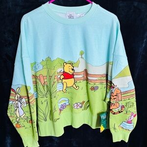 Disney Winnie the Pooh Sweatshirt - Blue and Green NWT size M